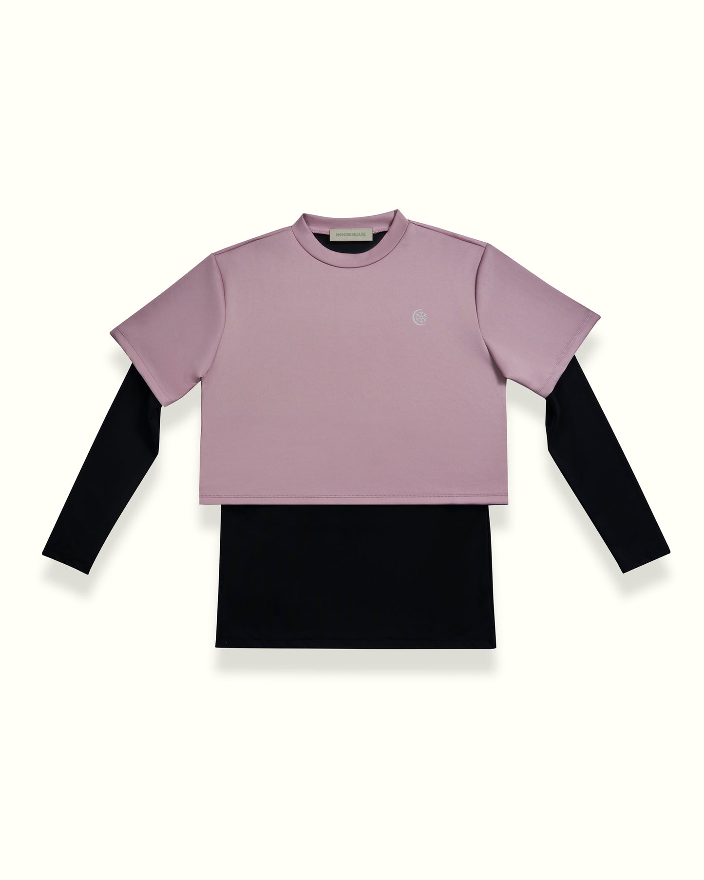 THE INNERSEJUK 2-IN-1 CROP TOP  IN DUSTY PURPLE
