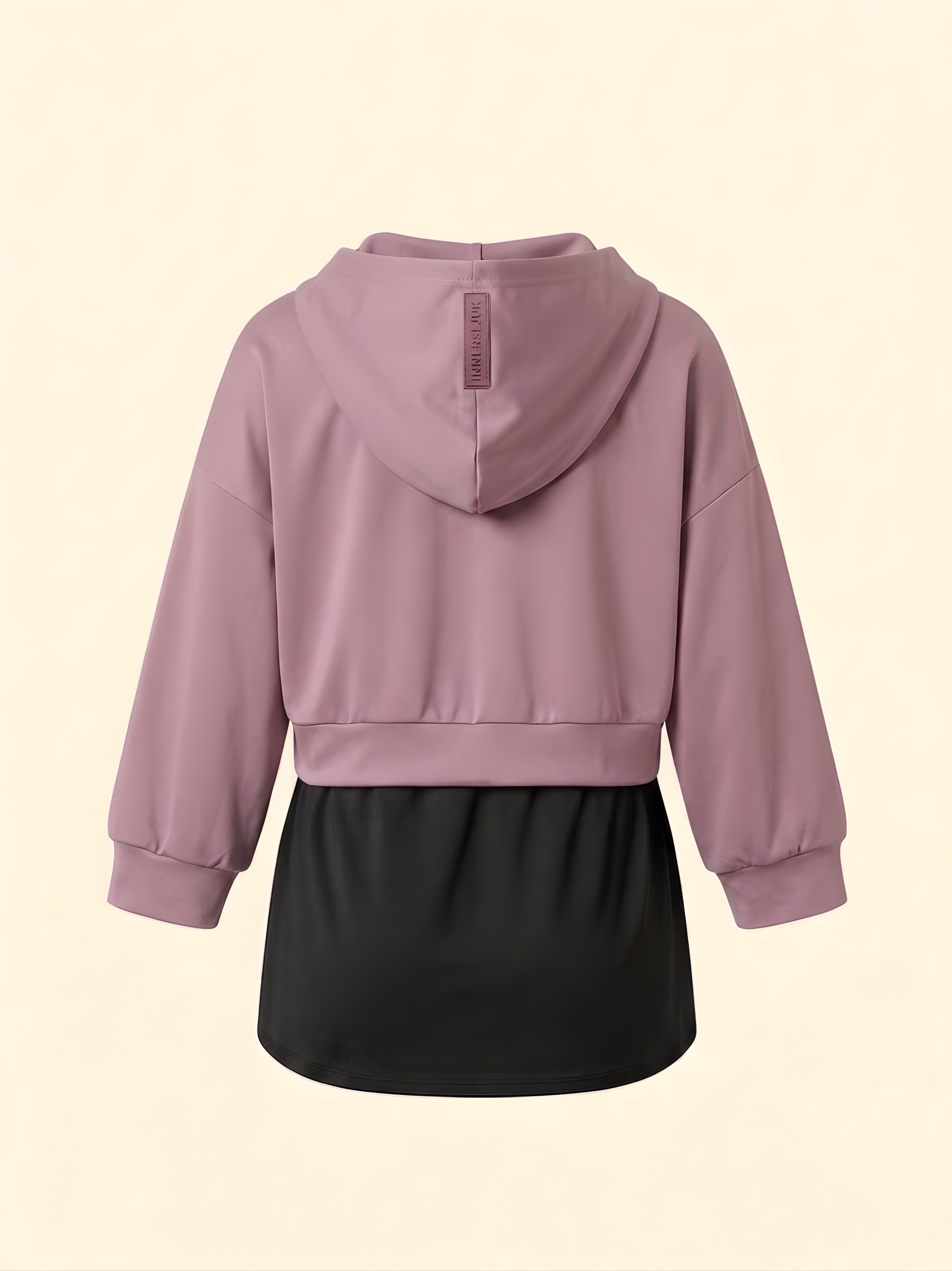 THE INNERSEJUK 2-IN-1 CROP HOODIE  IN DUSTY PURPLE