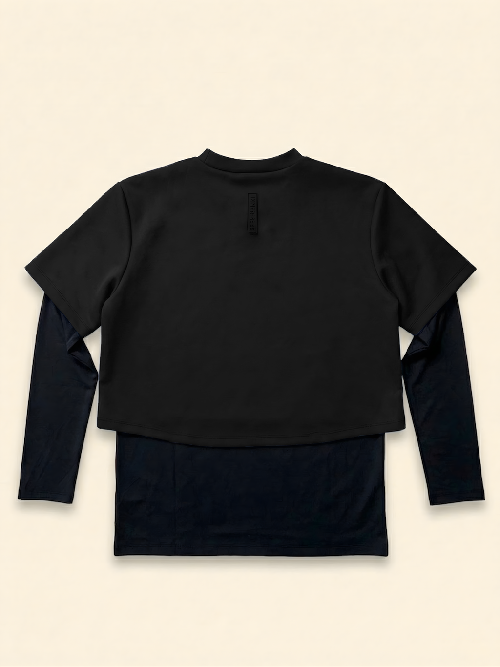 THE INNERSEJUK 2-IN-1 CROP TOP IN BLACK