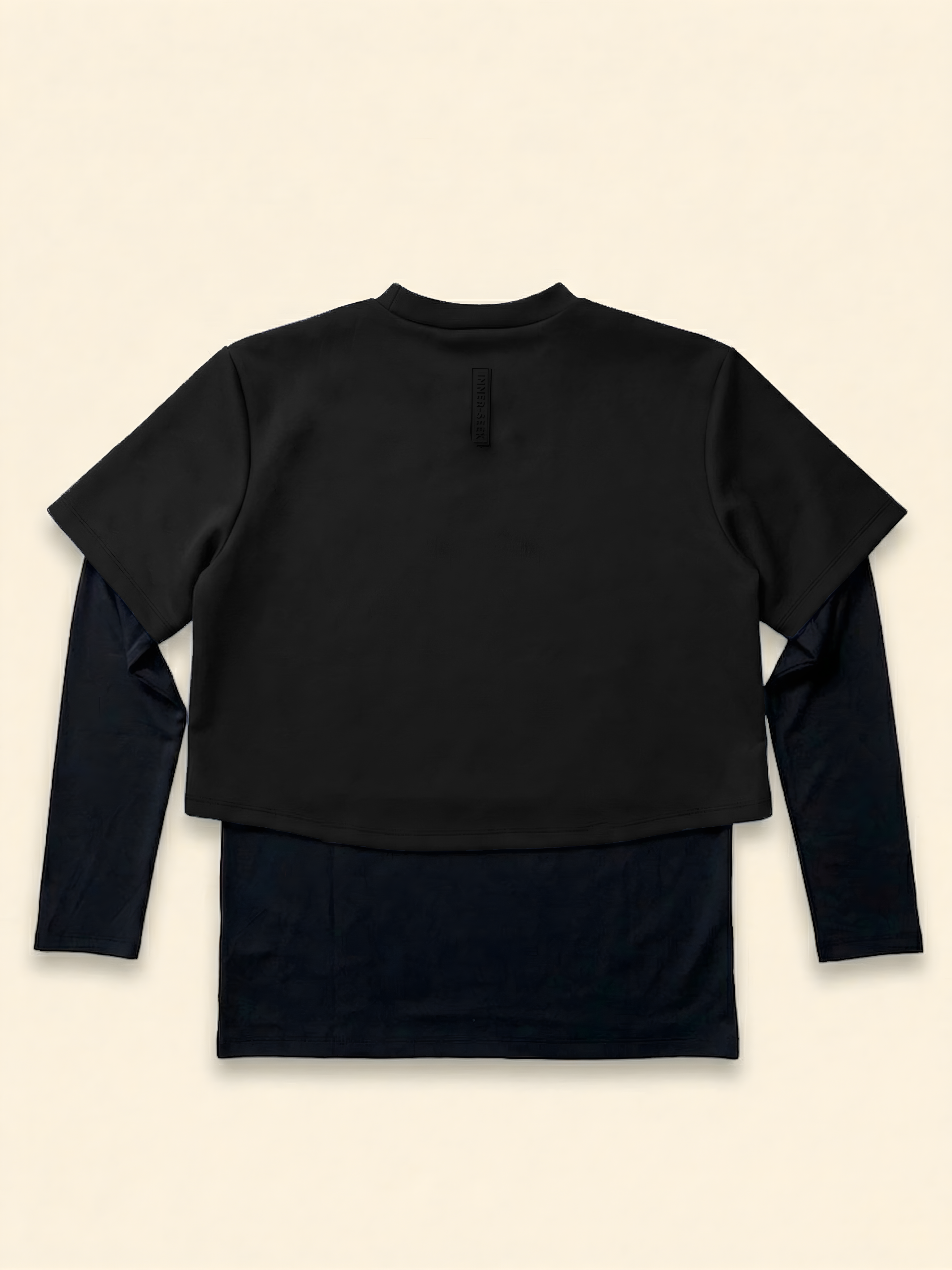 THE INNERSEJUK 2-IN-1 CROP TOP IN BLACK