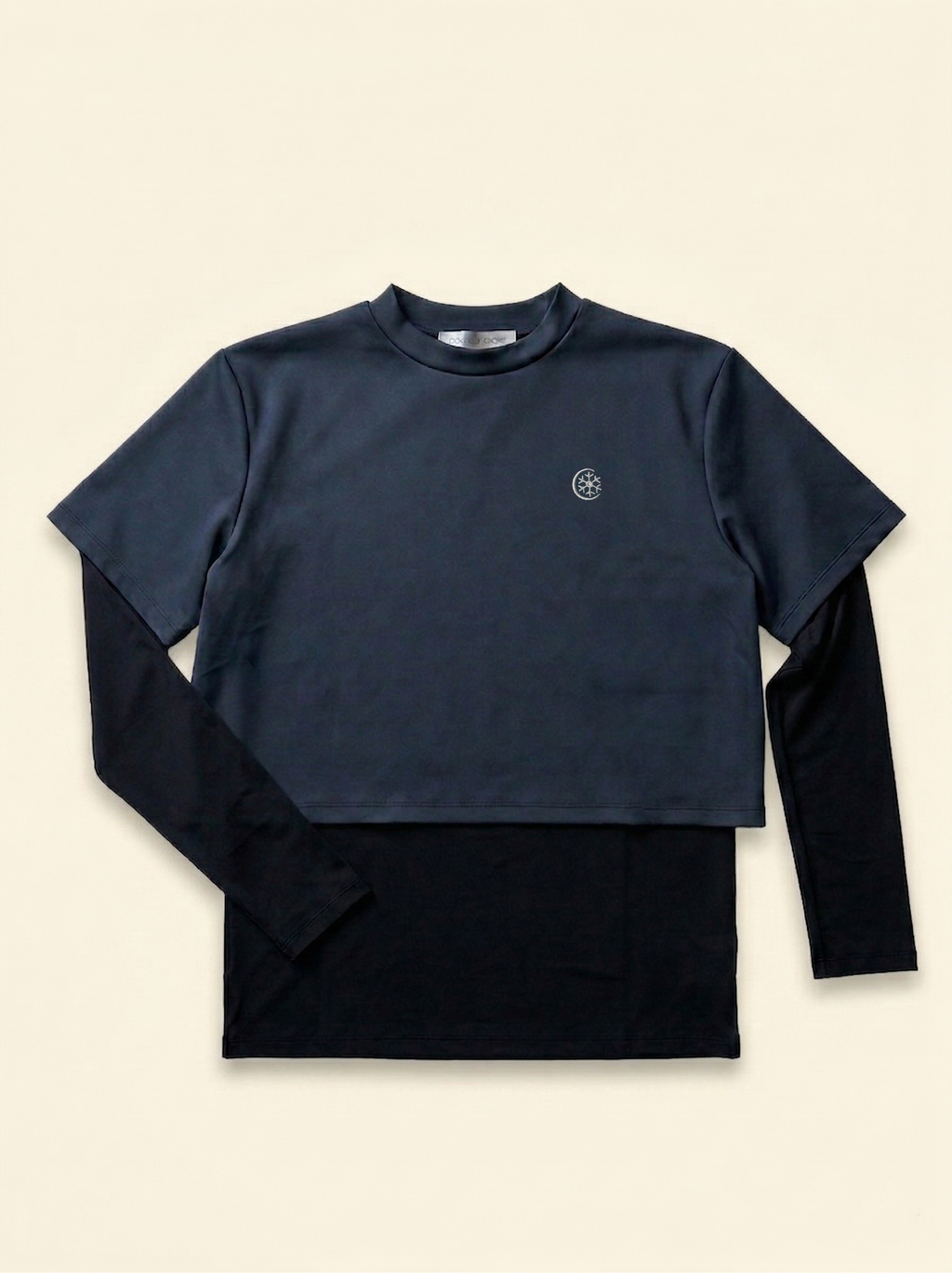 THE INNERSEJUK 2-IN-1 CROP TOP  IN DARK BLUE