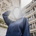 THE INNERSEJUK RELAXED HOODIE  IN DARK BLUE