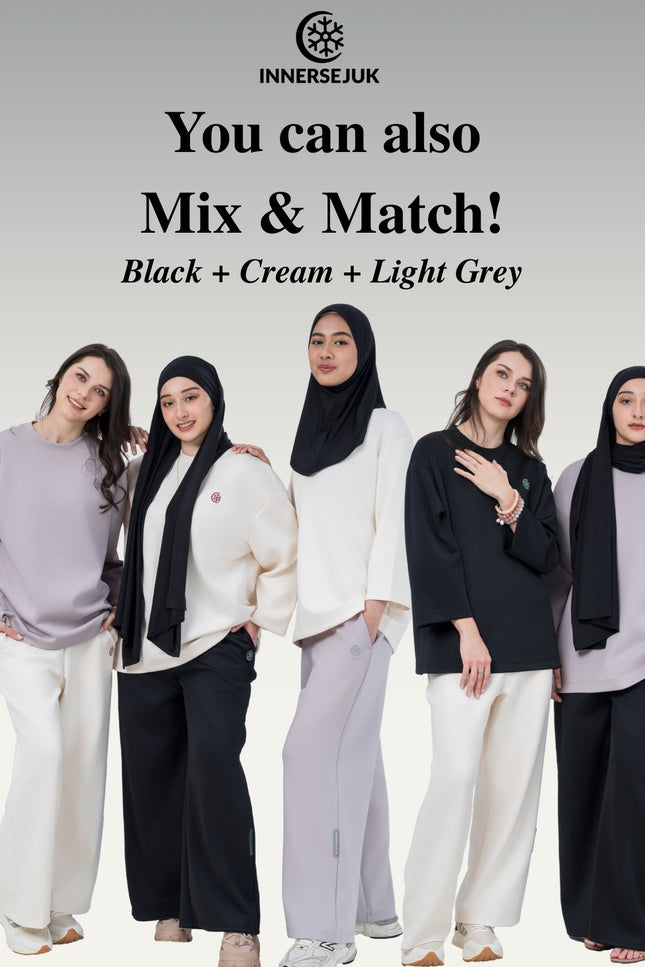 Innersejuk Santai Baggy Top Black