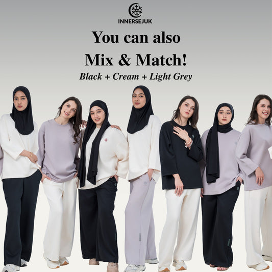 Innersejuk Santai Baggy Top Black