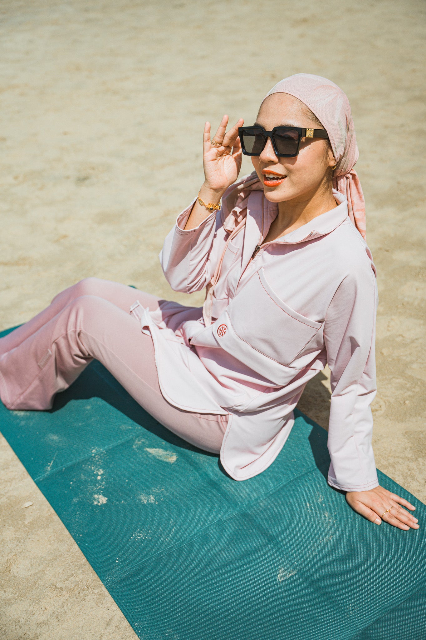 Blush Pink Oversized Parka Jacket
