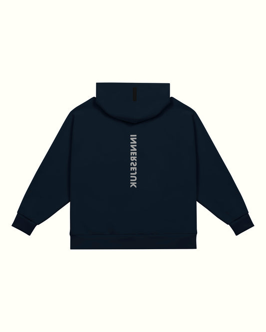 THE REVERSE RELAXED HOODIE  IN DARK BLUE