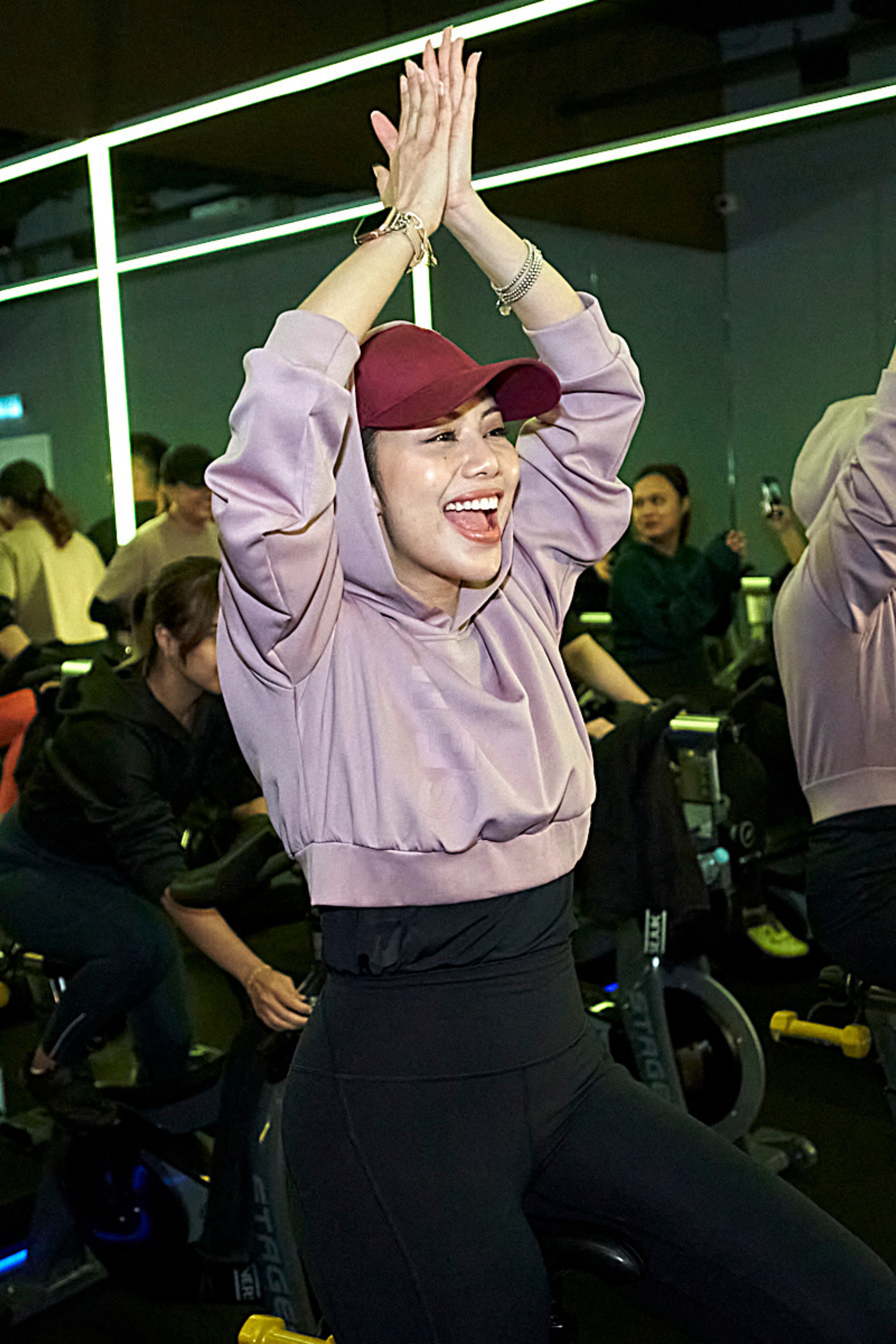 THE ICON 2-IN-1 CROP HOODIE  IN DUSTY PURPLE