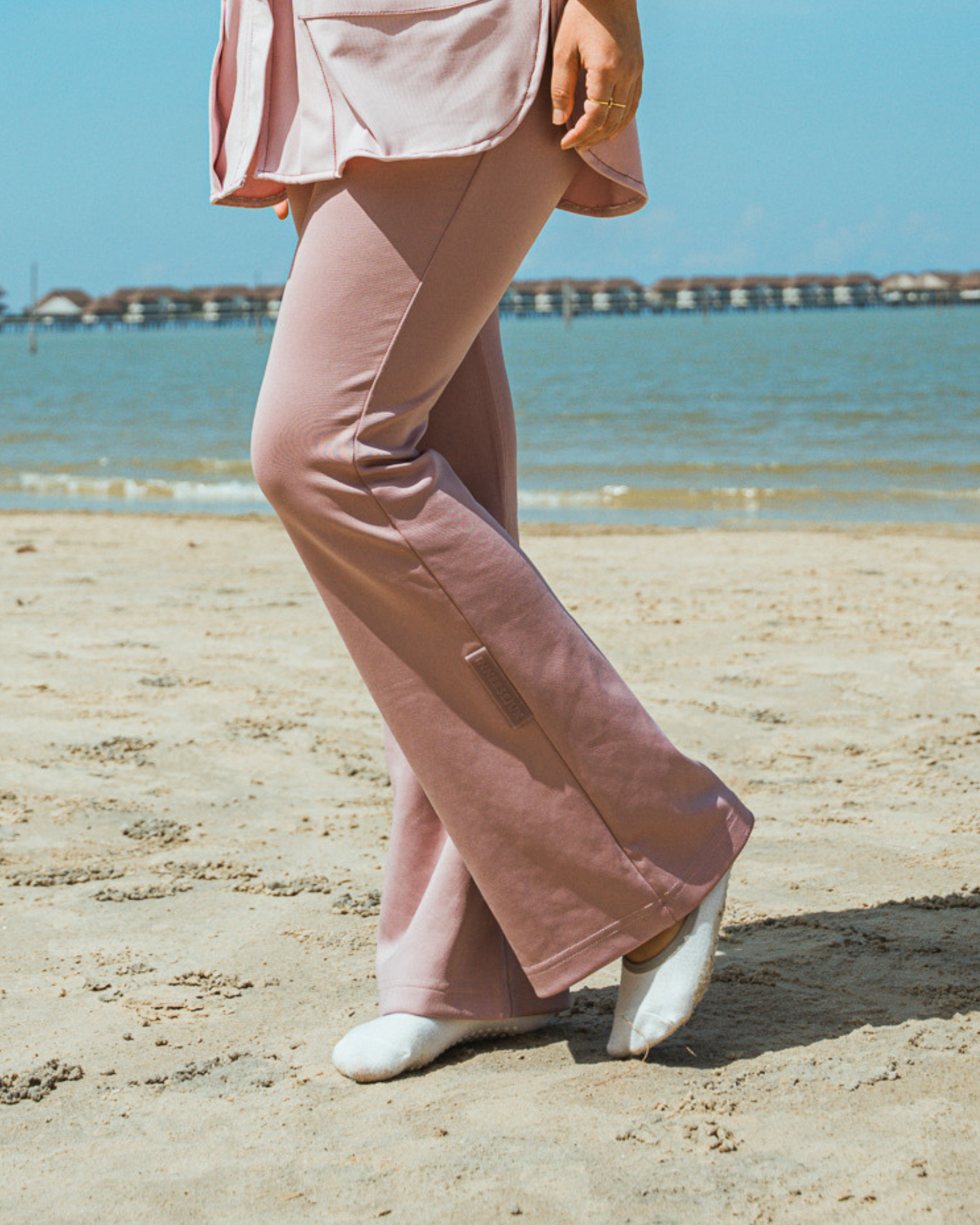 Dusty Lilac Boot Cut Flare Pants
