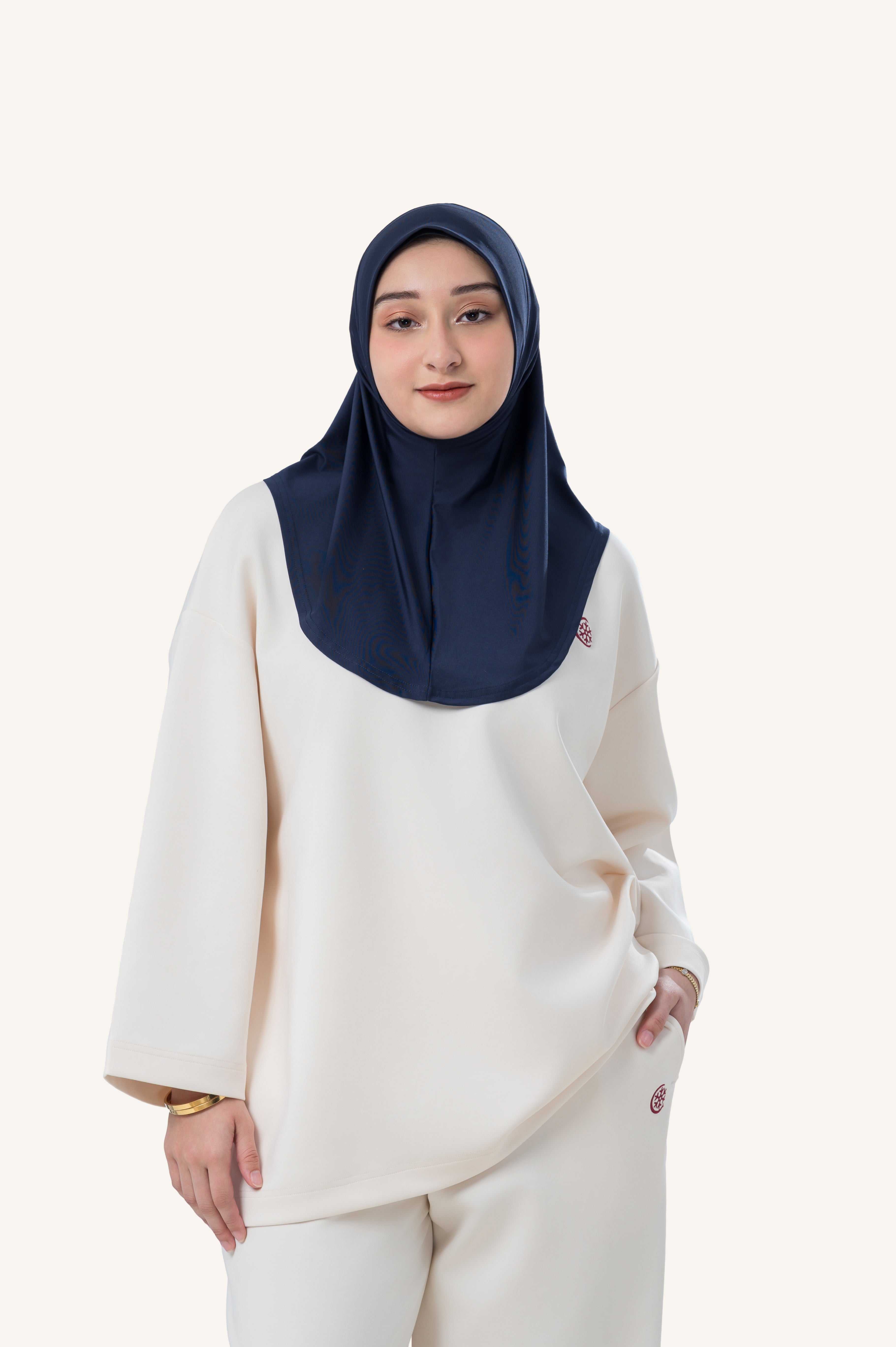 InnerSejuk Sports Hijab Adore S Navy Polis