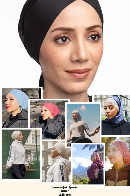 Anak Tudung Sukan  Allure Mahogany