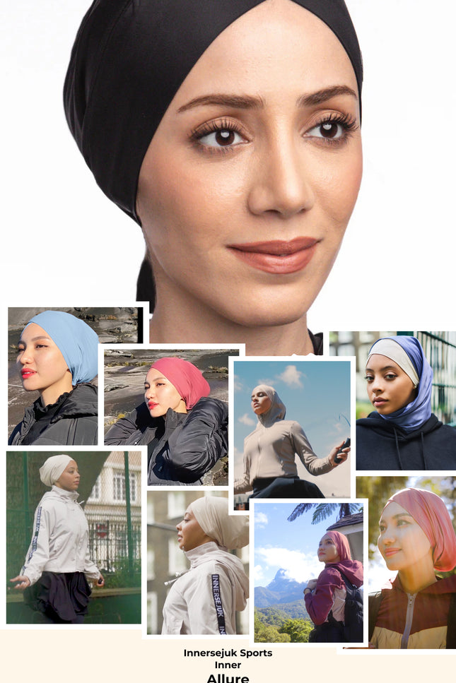 Anak Tudung Sukan Allure Black