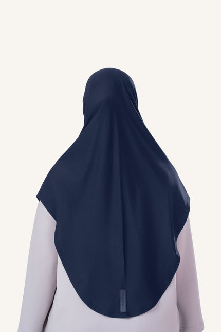 InnerSejuk Tudung Sukan Labuh Berdagu Navy Polis