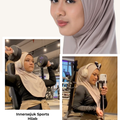 InnerSejuk Tudung Sukan Passion M Khaki Brown