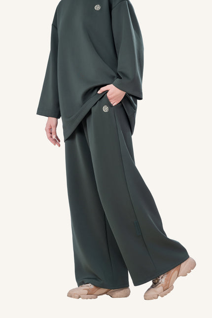 Innersejuk Santai Baggy Pants Emerald Green