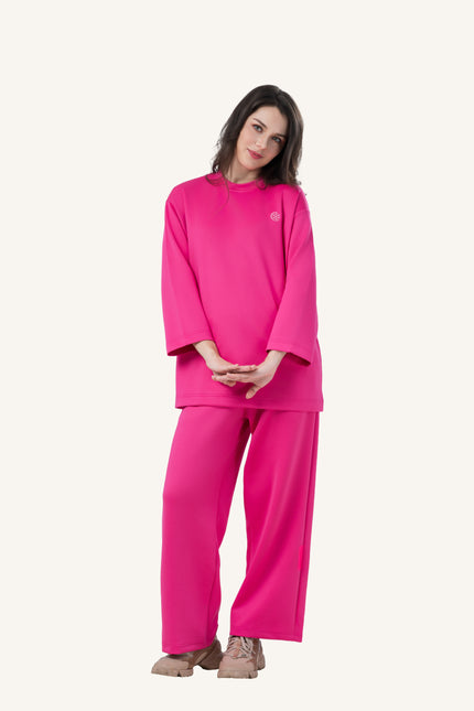 Innersejuk Santai Baggy Pants Hot Pink