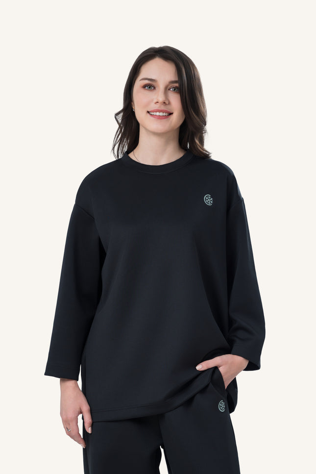 Innersejuk Santai Baggy Top Black