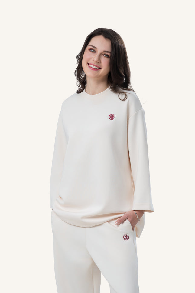 Innersejuk Santai Baggy Top Cream