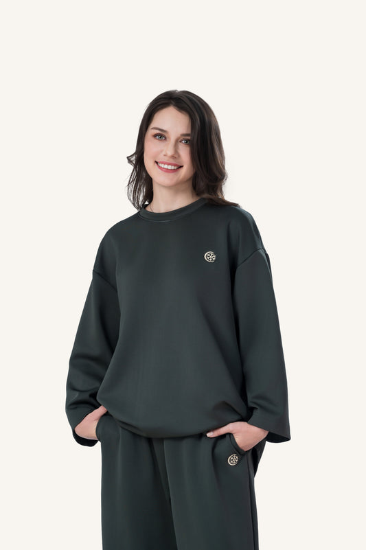 Innersejuk Santai Top Emerald Green