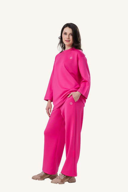 Innersejuk Santai Baggy Top Hot Pink