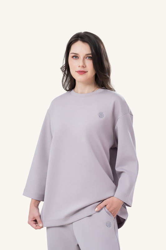 Innersejuk Santai Top Light Grey