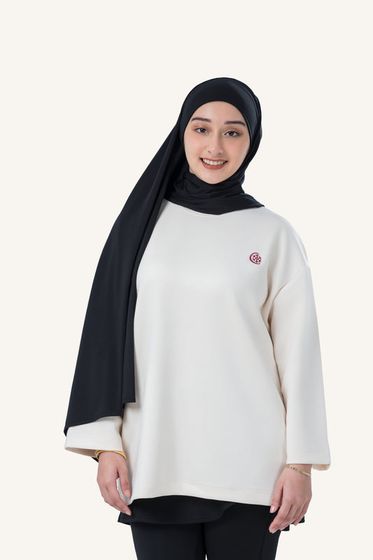 InnerSejuk Tudung Sukan Instant Shawl Black