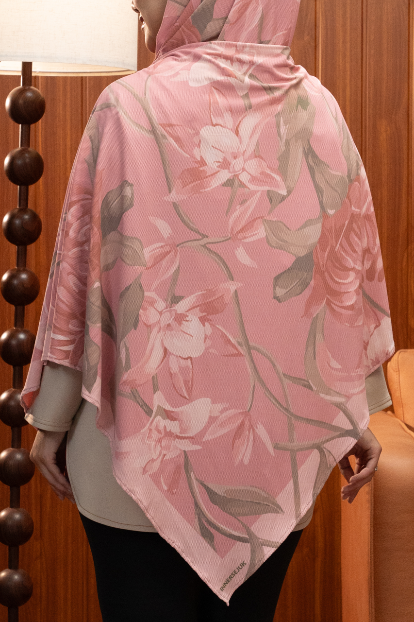 Triangle Florals Bright Pink