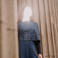 THE LOGOMANIA 2-IN-1 CROP TOP  IN DARK BLUE