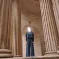 THE LOGOMANIA 2-IN-1 CROP TOP  IN DARK BLUE