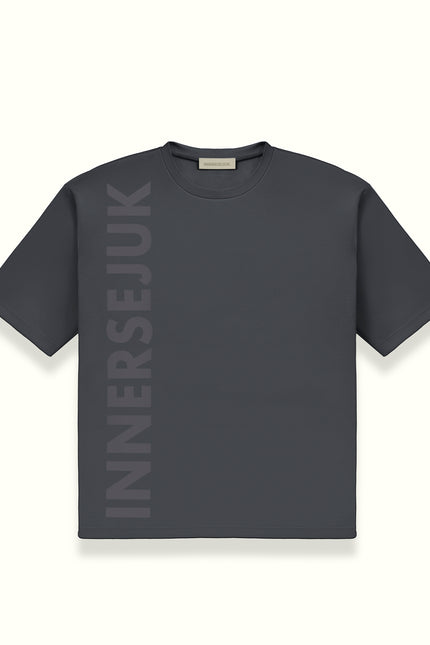 THE ICON OVERSIZED TEE IN DARK GREY