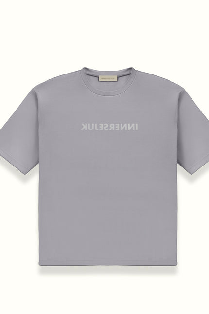 THE REVERSED OVERSIZED TEE IN LIGHT GREY