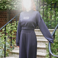 THE MIRROR IMAGE 2-IN-1 CROP HOODIE  IN DARK BLUE