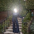 THE MIRROR IMAGE 2-IN-1 CROP HOODIE  IN DARK BLUE
