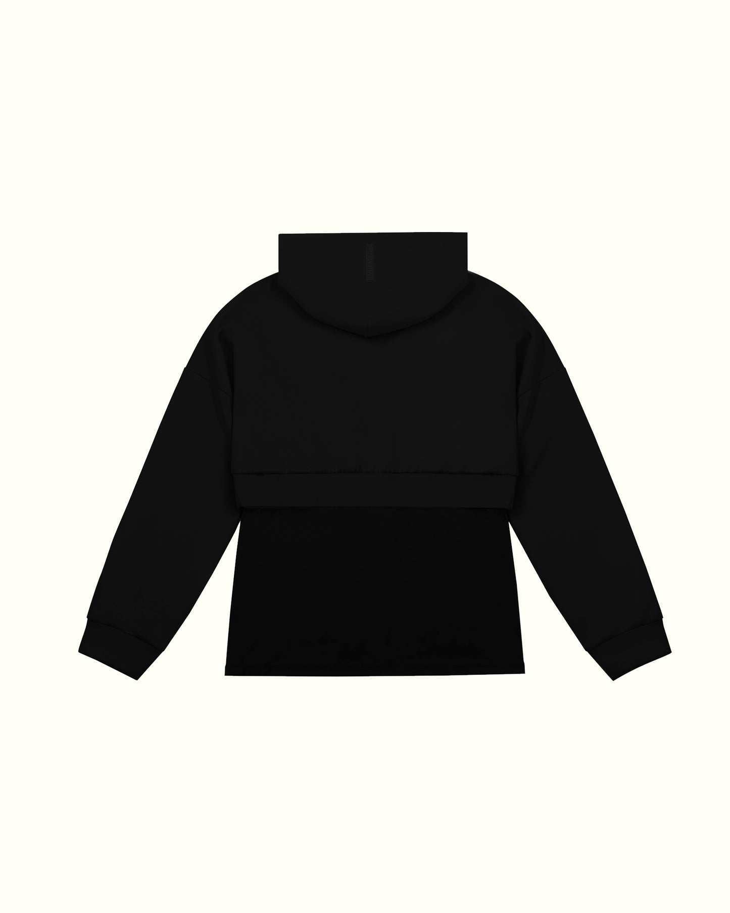 THE MIRROR IMAGE 2-IN-1 CROP HOODIE  IN BLACK