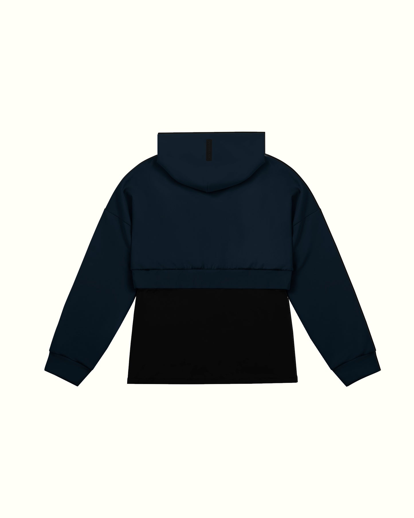 THE ICON 2-IN-1 CROP HOODIE  IN DARK BLUE