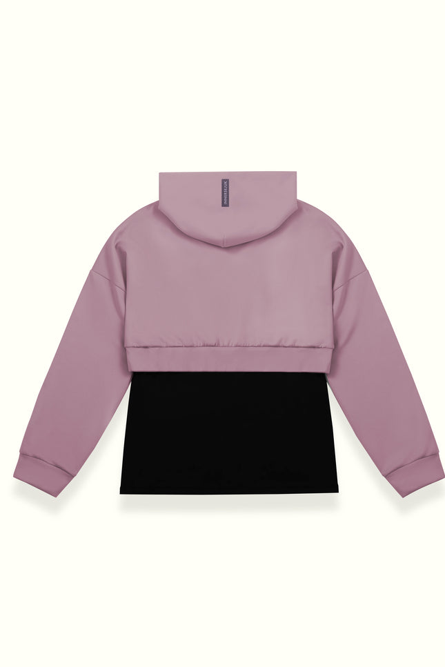 THE CLASSIC 2-IN-1 CROP HOODIE IN DUSTY PURPLE