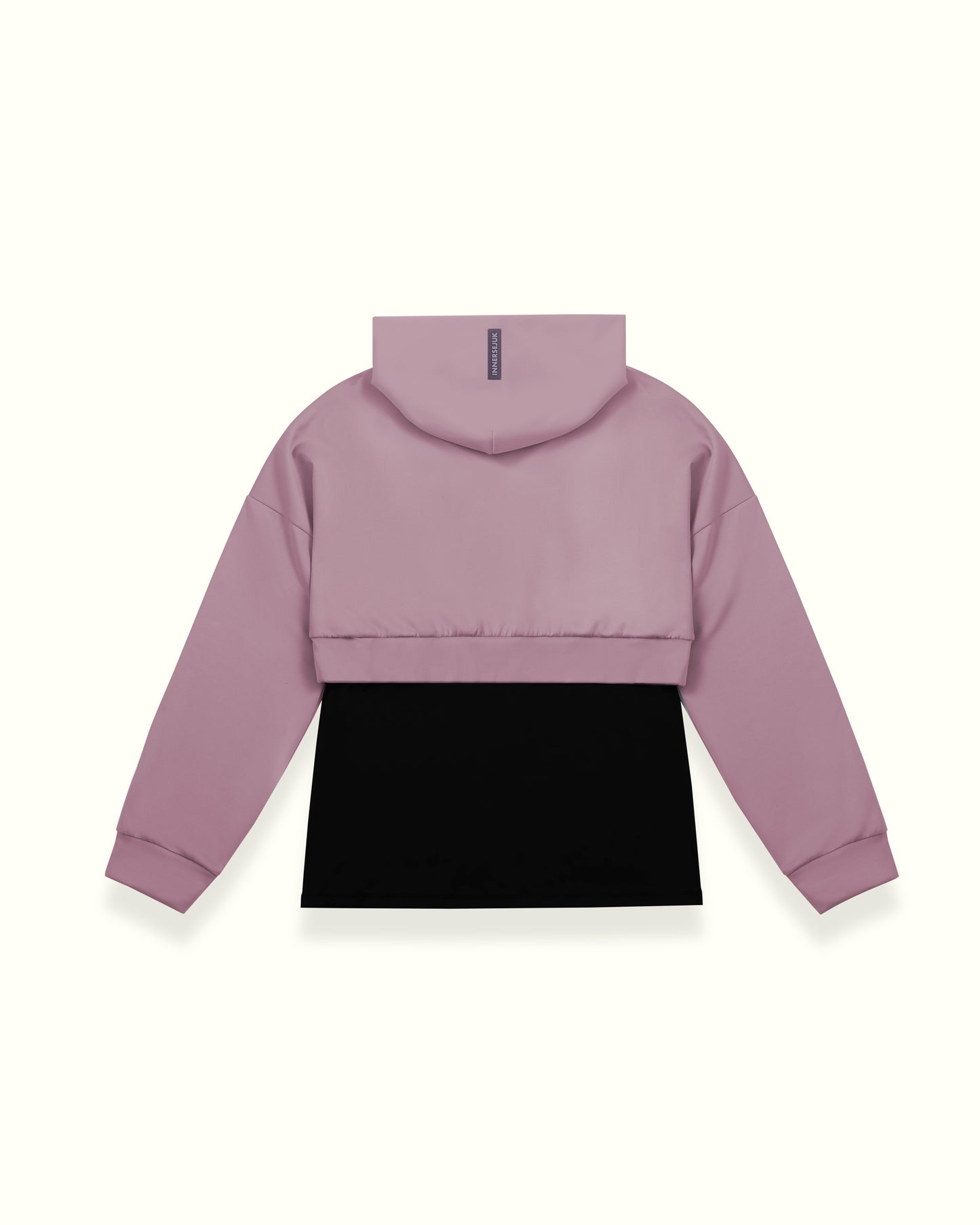 THE ICON 2-IN-1 CROP HOODIE  IN DUSTY PURPLE