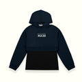 THE MIRROR IMAGE 2-IN-1 CROP HOODIE  IN DARK BLUE