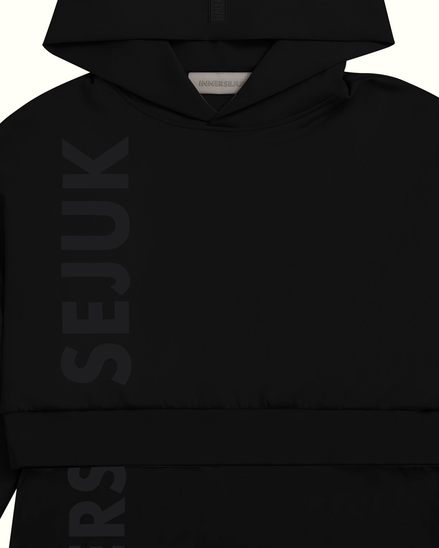 THE ICON 2-IN-1 CROP HOODIE  IN BLACK