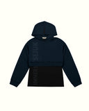 THE ICON 2-IN-1 CROP HOODIE  IN DARK BLUE