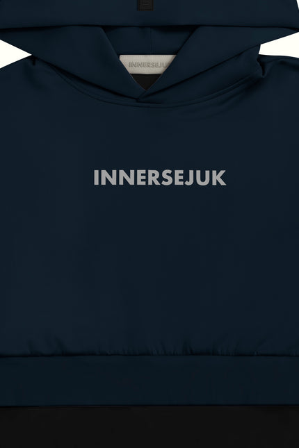 THE CLASSIC 2-IN-1 CROP HOODIE IN DARK BLUE