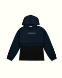 THE CLASSIC 2-IN-1 CROP HOODIE IN DARK BLUE