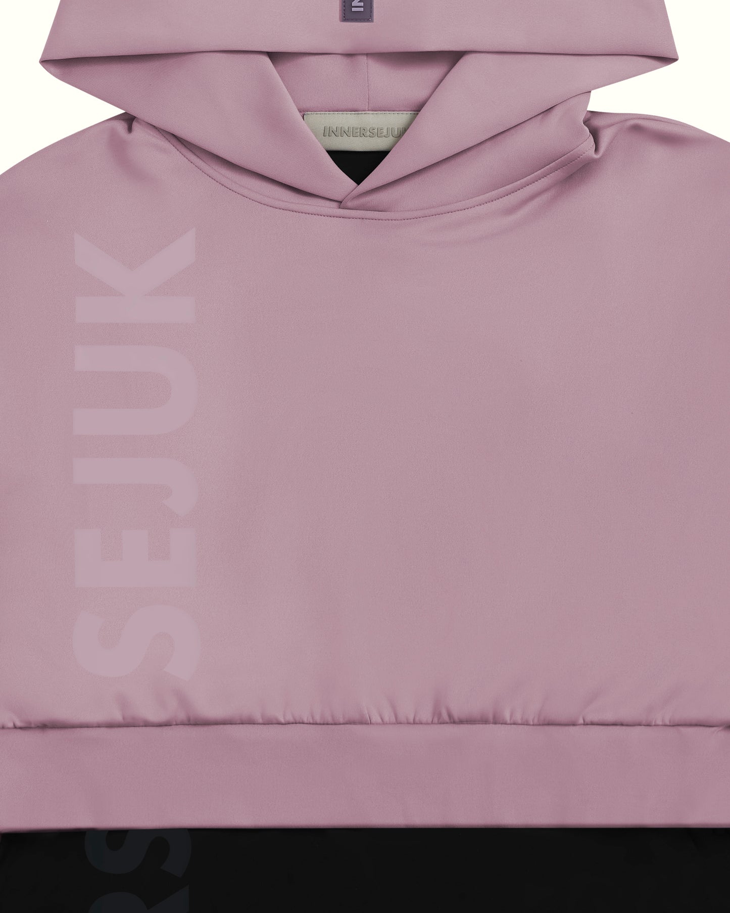 THE ICON 2-IN-1 CROP HOODIE  IN DUSTY PURPLE