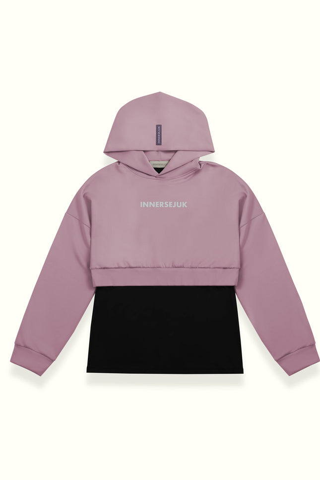 THE CLASSIC 2-IN-1 CROP HOODIE IN DUSTY PURPLE