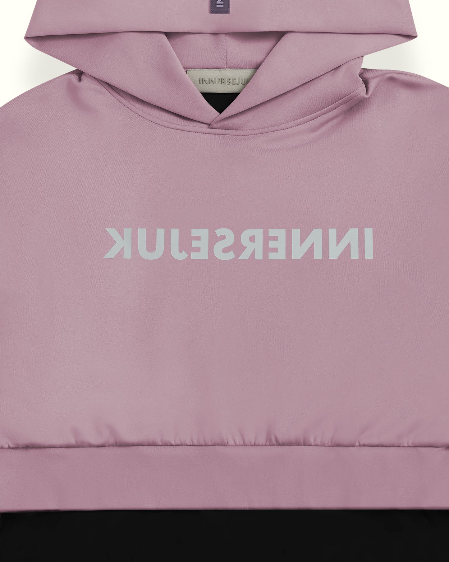 THE REVERSE 2-IN-1 CROP HOODIE  IN DUSTY PURPLE