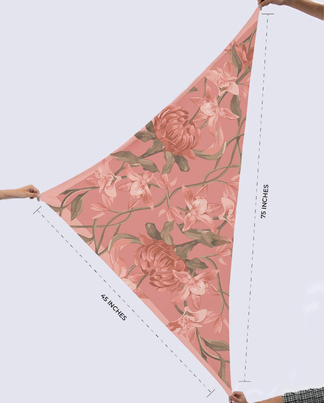 Triangle Florals Red