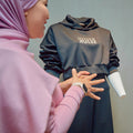THE REVERSE 2-IN-1 CROP HOODIE  IN BLACK