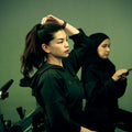 THE REVERSE 2-IN-1 CROP HOODIE  IN BLACK