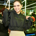 THE REVERSE 2-IN-1 CROP HOODIE  IN BLACK